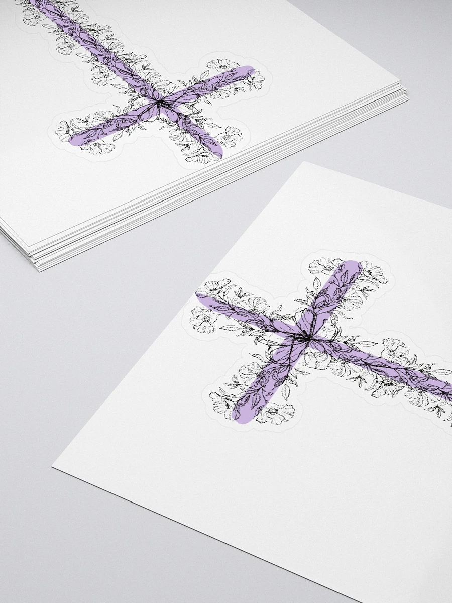 Black & Lilac Cross Sticker product image (4)