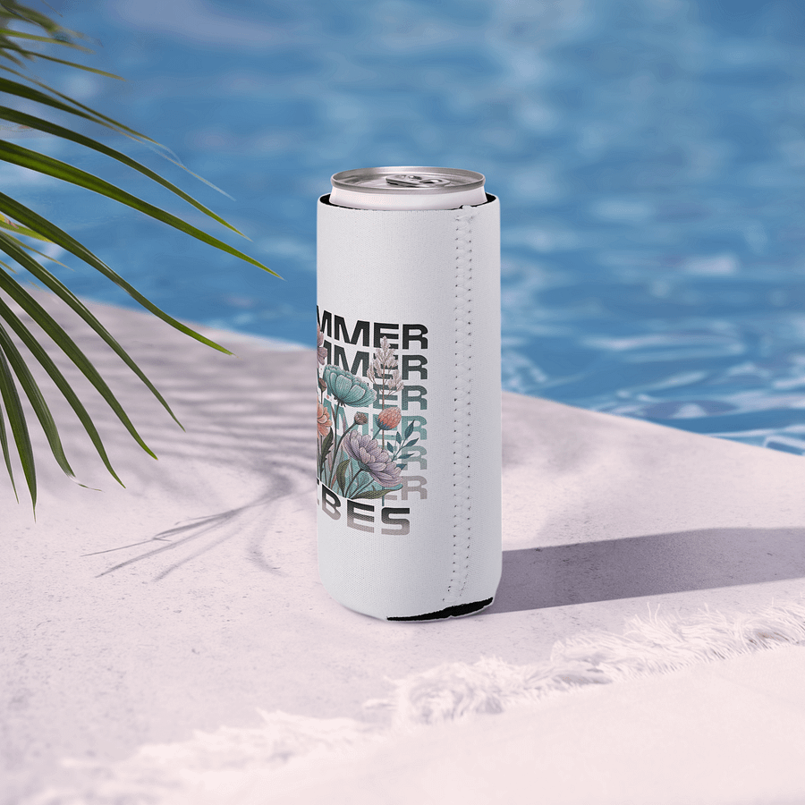 Summer Vibes Boho Flowers Blooms Can Cooler product image (6)