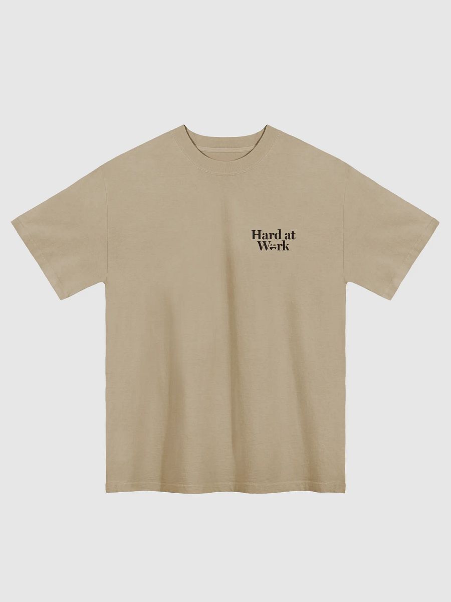 Hard at Work Oversized T-Shirt (Khaki) product image (1)