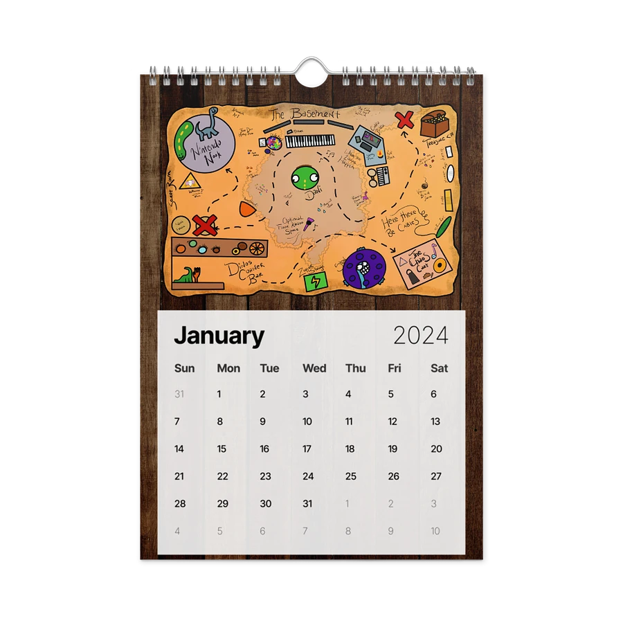 Dino Wall Calendar 2024 product image (5)