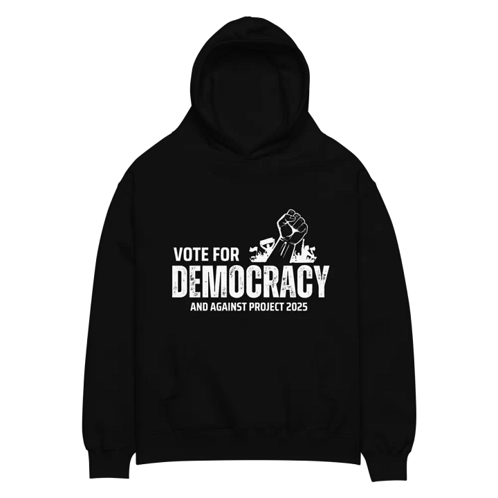 Pris-Vote For Democracy-AS Colour Unisex Premium Oversized Hoodie product image (2)