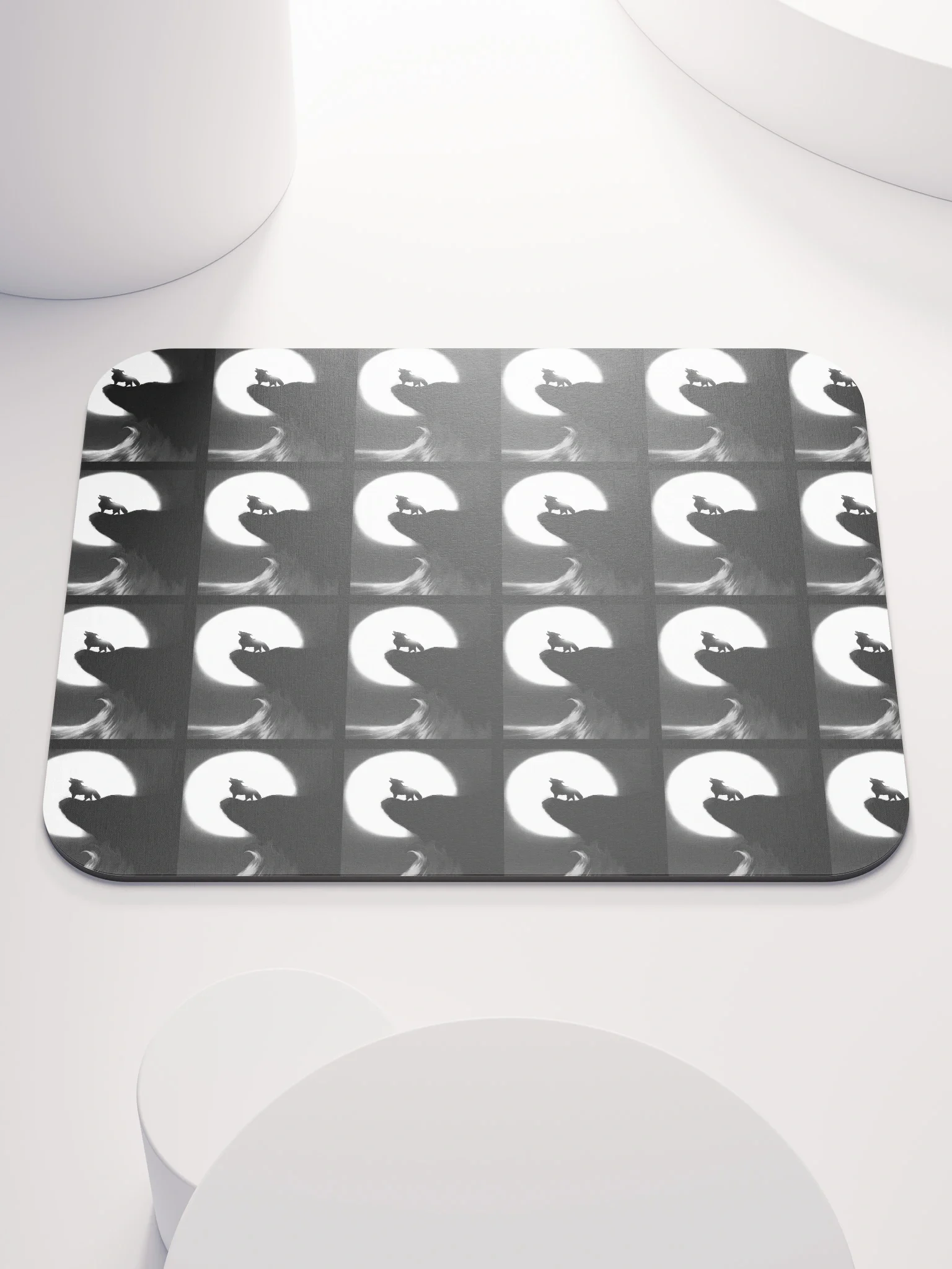 Howling Wolf Moon Mouse Pad product image (1)
