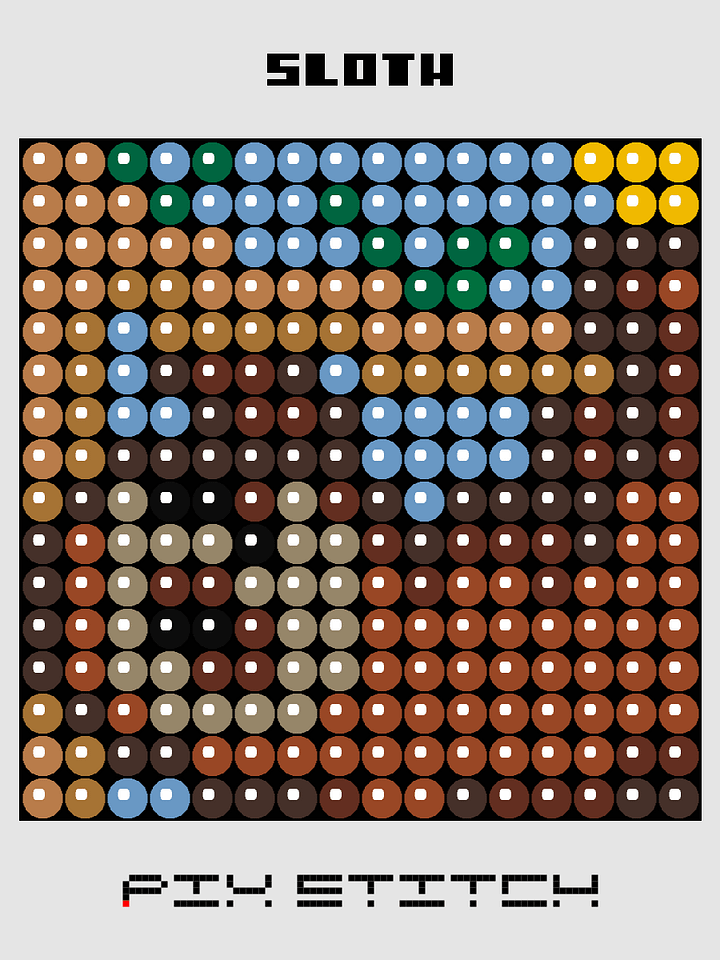 Sloth Pixel Art product image (1)