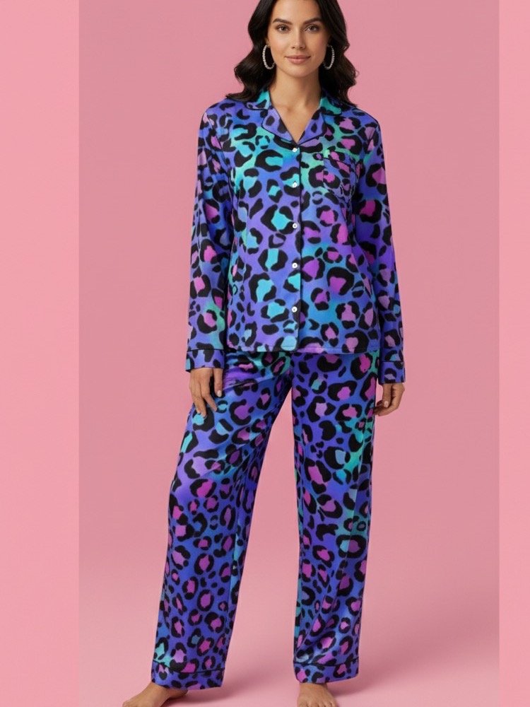 Leopard Neon Pajama Pants product image (1)