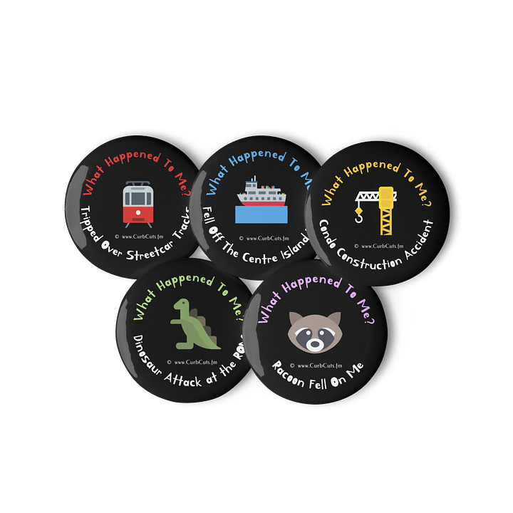 WHAT HAPPENED TO ME ? (Toronto Edition): Set of Five Buttons product image (2)