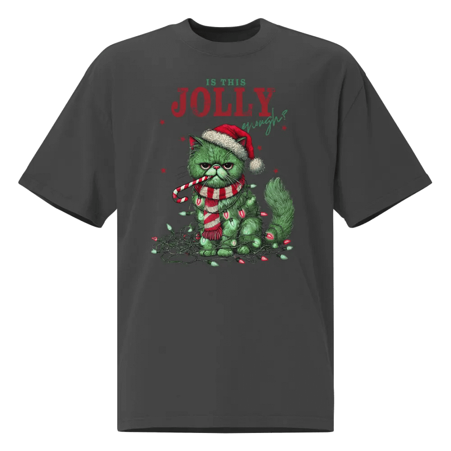 Oversized Faded T-Shirt - "Is This Jolly Enough? product image (1)