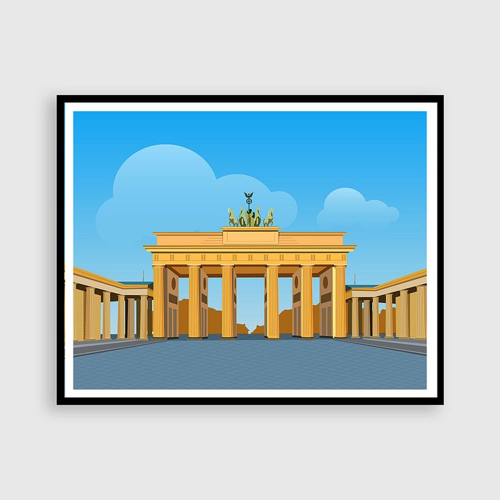 Brandenburg Gate-Berlin - vectorized wall poster product image (1)