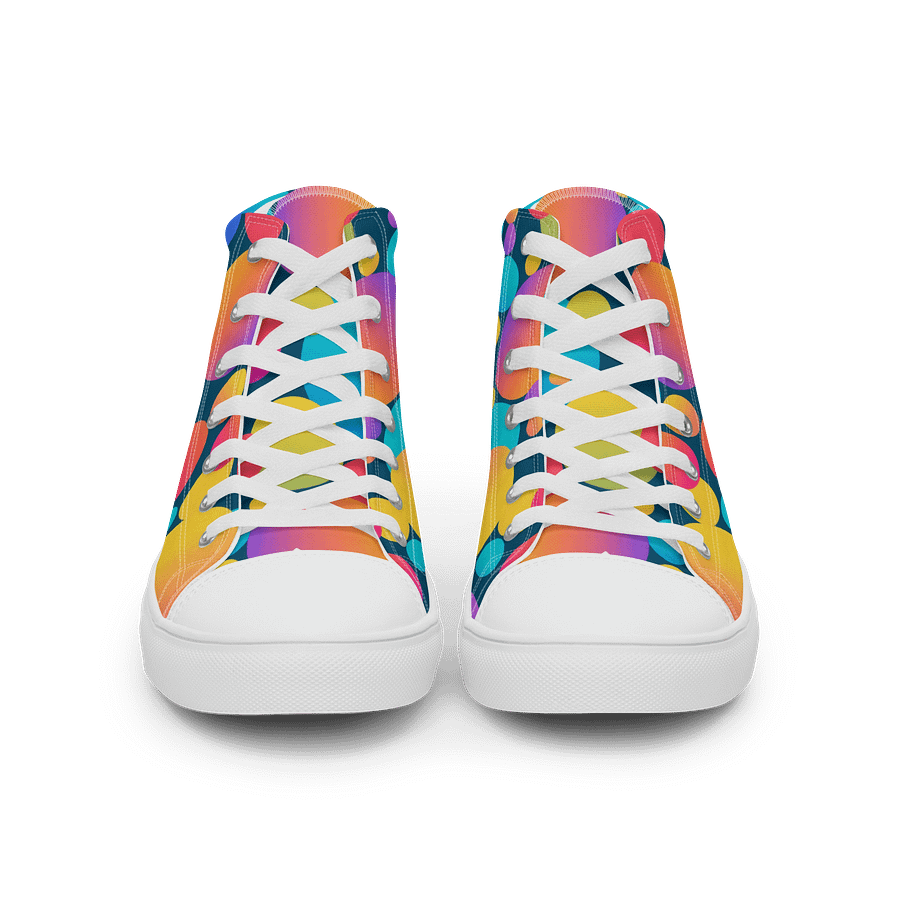 Retro Vibes High Top Canvas Shoes product image (3)