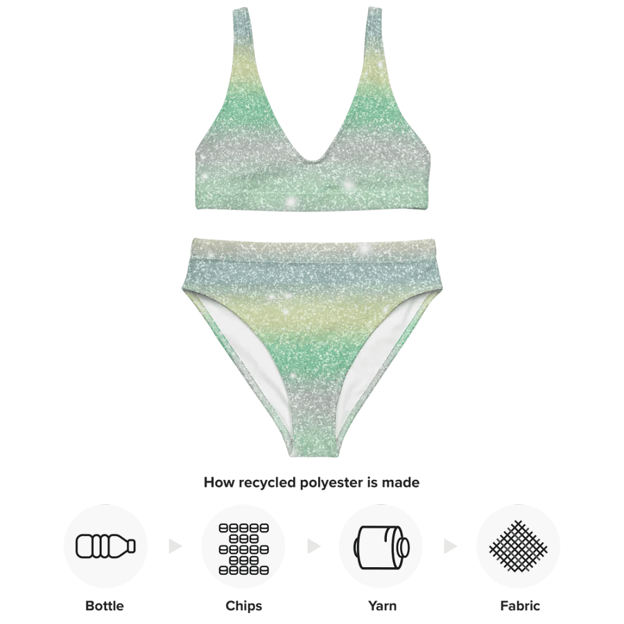 Glitter Unicorn Texture Design High Waisted Bikini (11) product image (4)