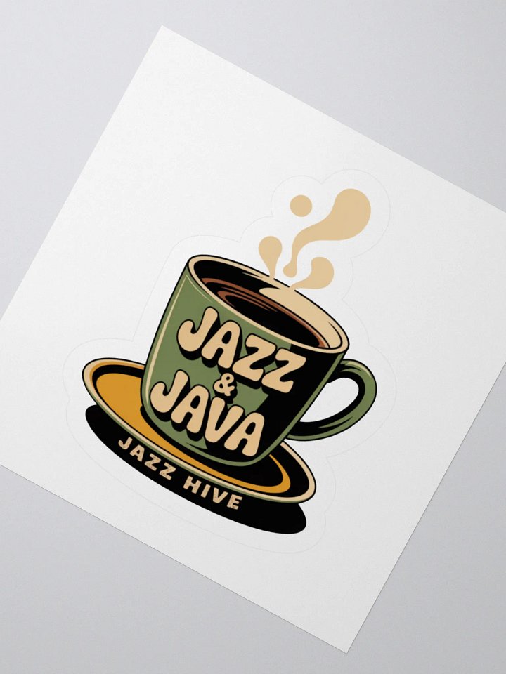 Jazz & Java Vinyl Coffee Sticker - Jazz Hive Music Lover Decal product image (6)