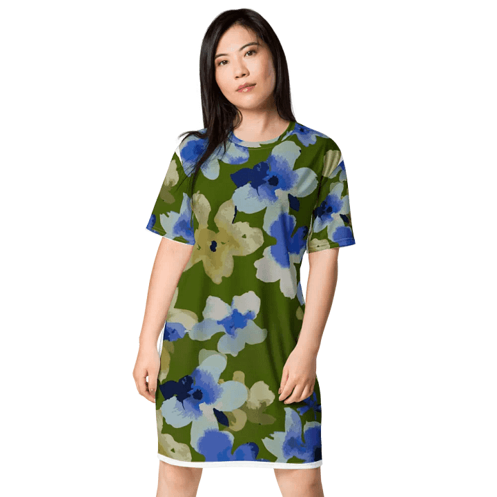T Shirt Dress All Over Flowers product image (1)