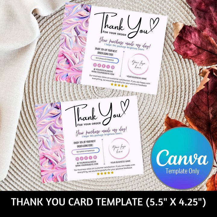 Emily - Thank You Card Template product image (1)