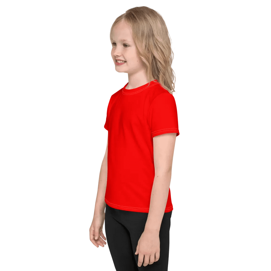 Kids Plain Color Red T-Shirt product image (3)