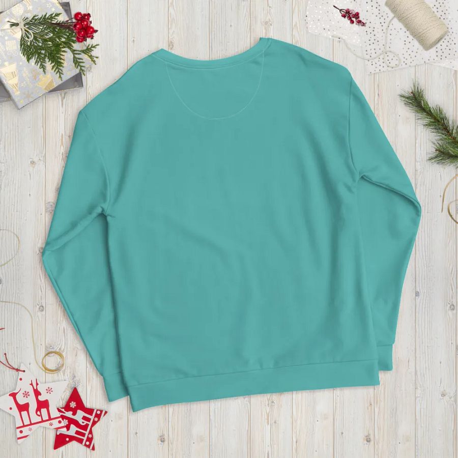Plain Turquoise Blue True Summer Unisex Recycled Polyester Heavyweight Premium Sweatshirt by Treasure Pie product image (12)