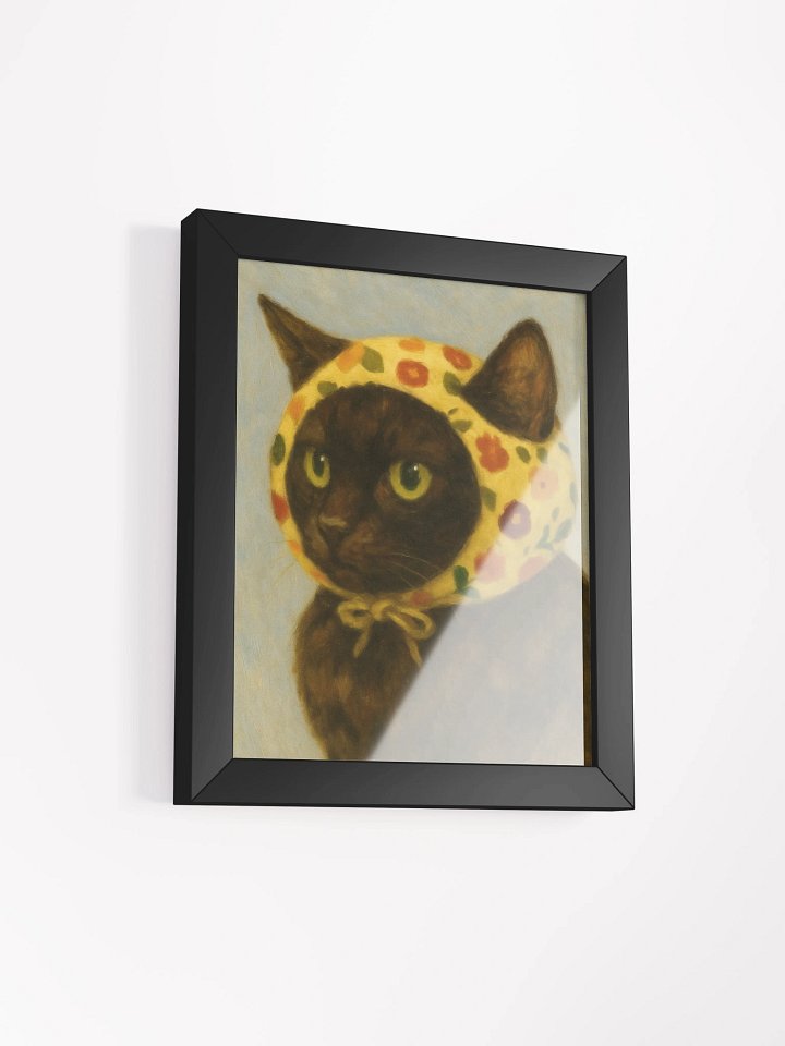 Framed Print - Babushka Cat Portrait 'Уголёк' (Ugolëk) product image (2)