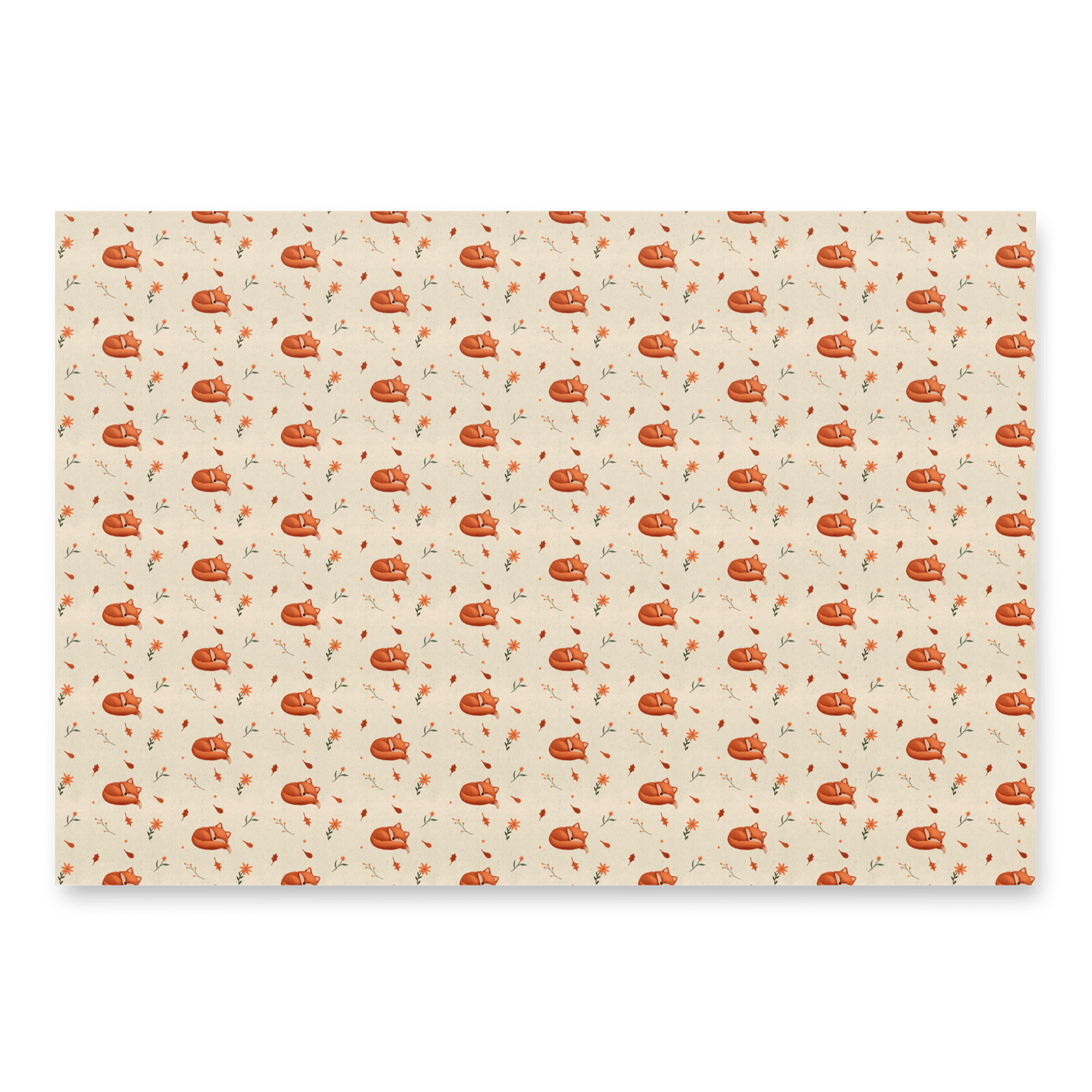 Set wrapping paper sheets. Floral and fox designs from the in the forest collection product image (4)