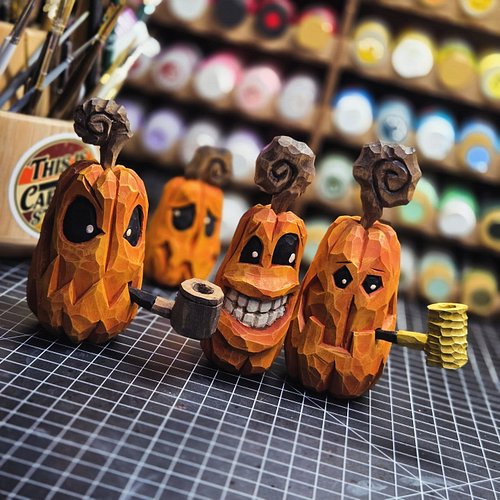 These pumpkins demanded pipes and who am I to argue? Ended up practicing my pipe carving game right alongside my pumpkin game...