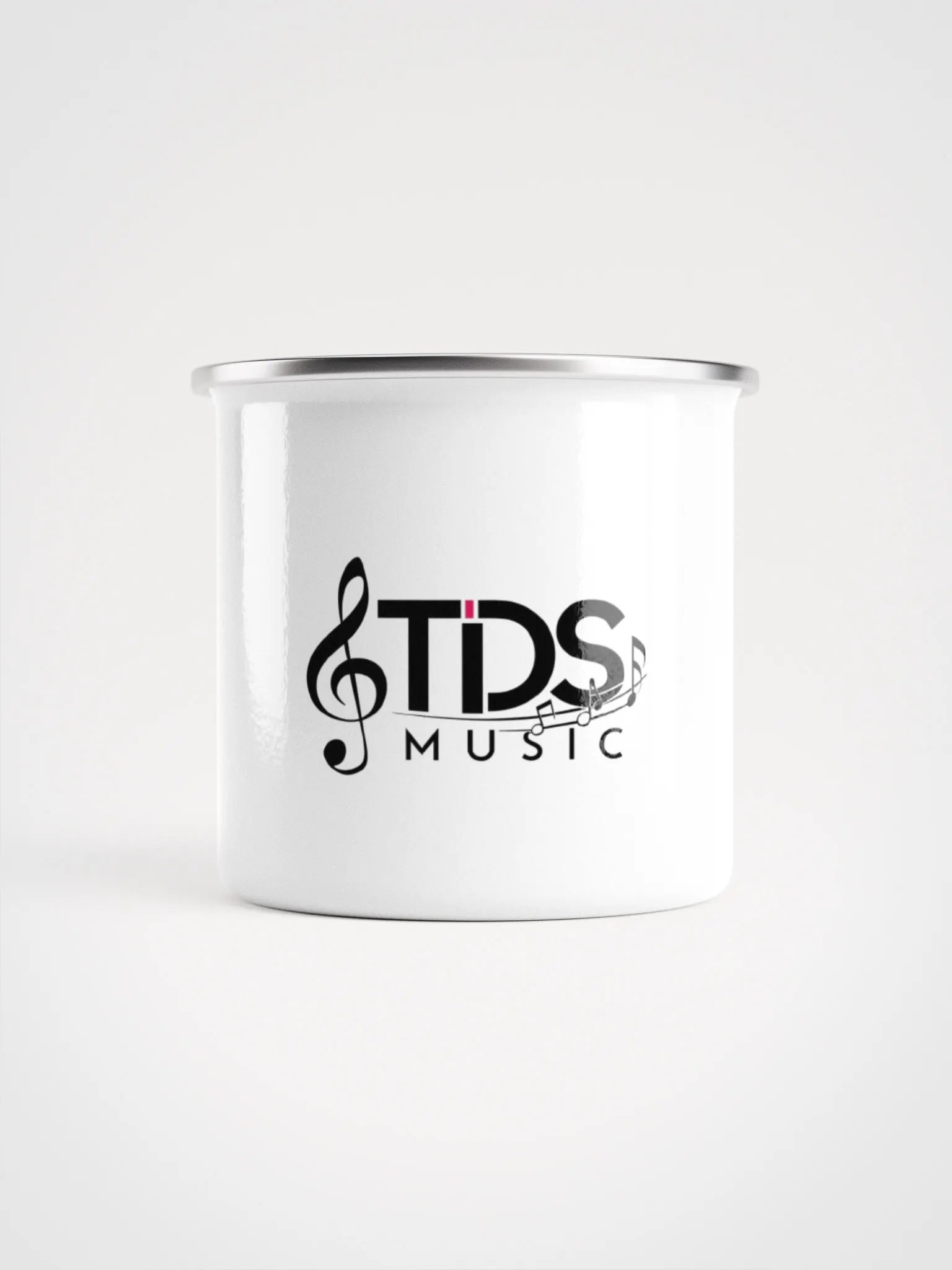 TDS Music Enamel Mug - Vintage White with Exclusive Musical Design, Hand-Wash Only product image (1)