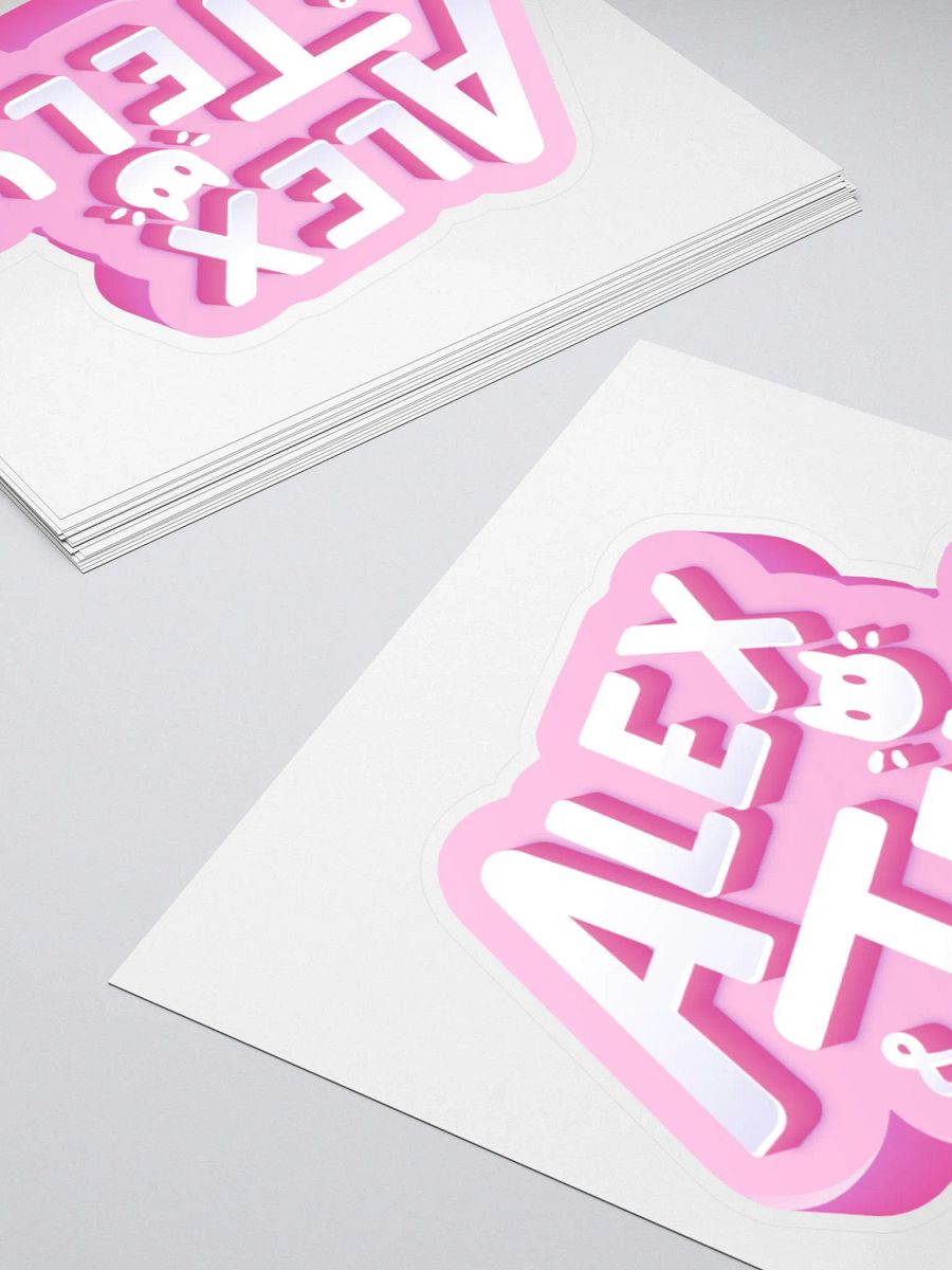 Alex & Tely Pink Logo Sticker product image (12)