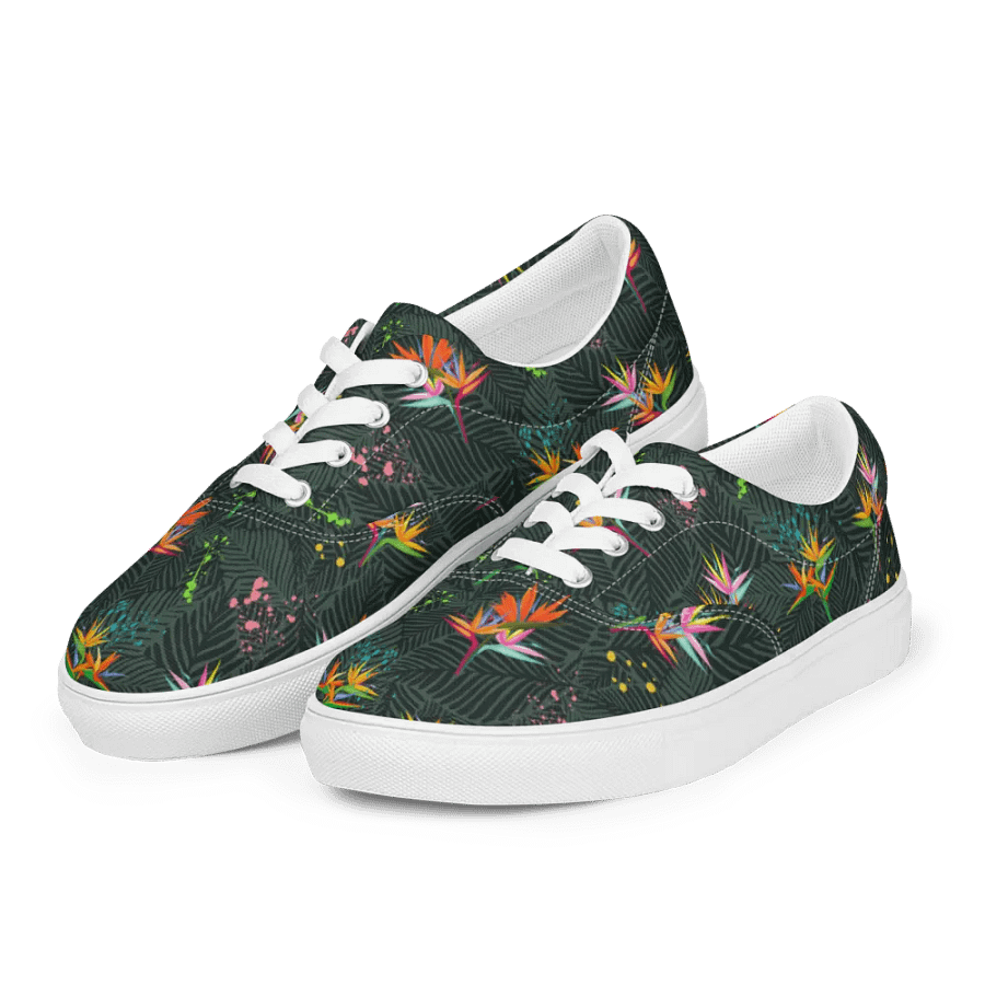 Birds of Paradise Lace-Up Canvas Shoes product image (1)