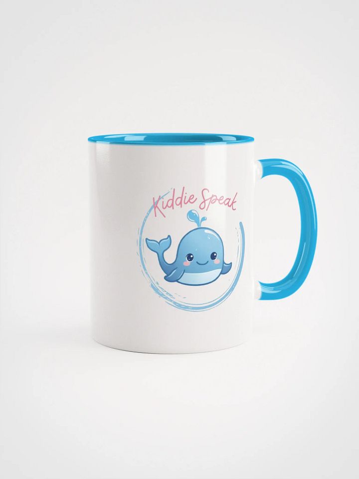 Cute Blue Whale of Words Ceramic Mug product image (1)