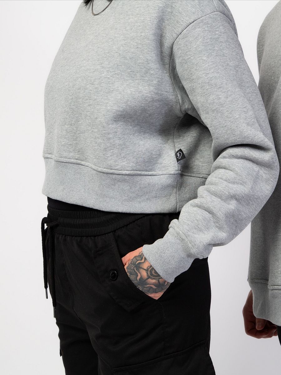 Heathered Fog Cropped Crewneck product image (3)