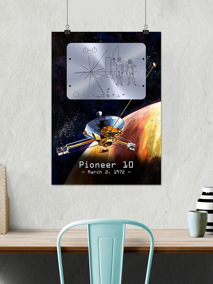 NASA Pioneer 10 plaque — space poster, science print product image (2)