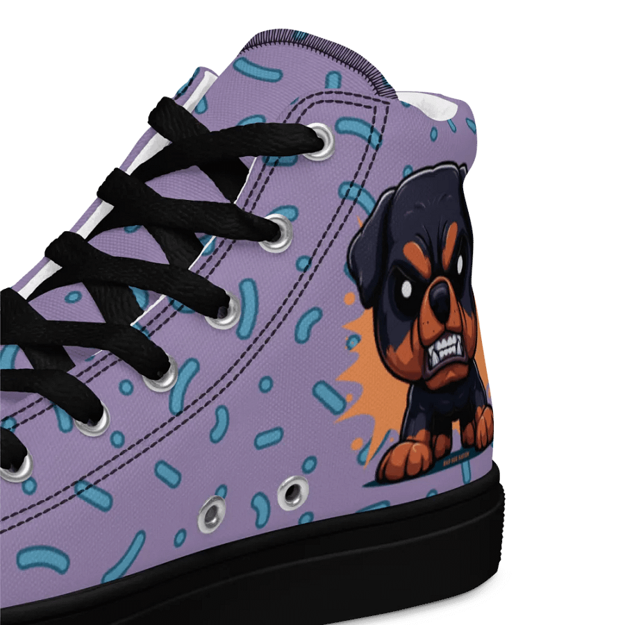 Rottweiler Angry Pup - Women's High Top Canvas Shoe product image (10)