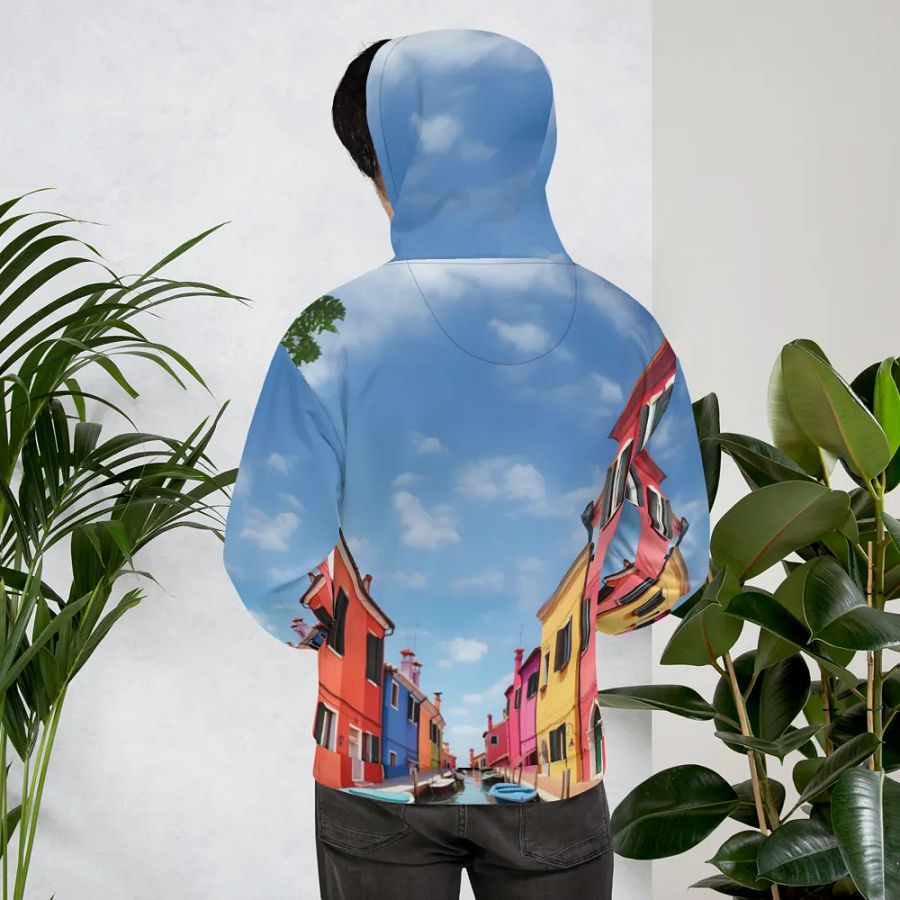 Burano Italy All Over Print Hoodie product image (7)