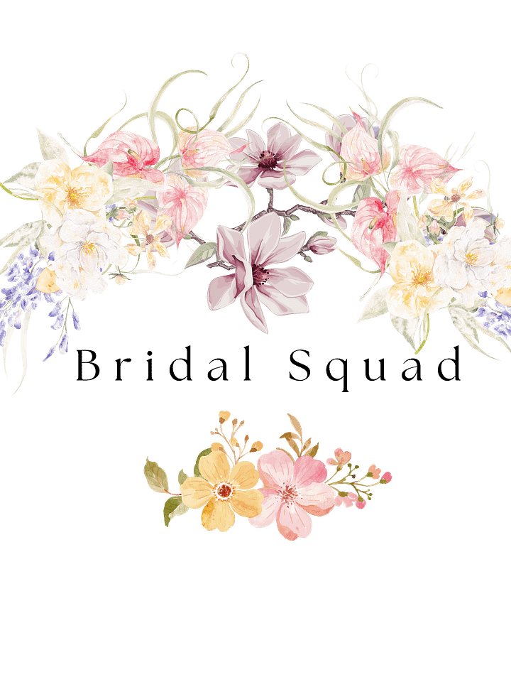 Bridal Squad T-Shirt 007 Delicate Flowers Logo Dress product image (2)