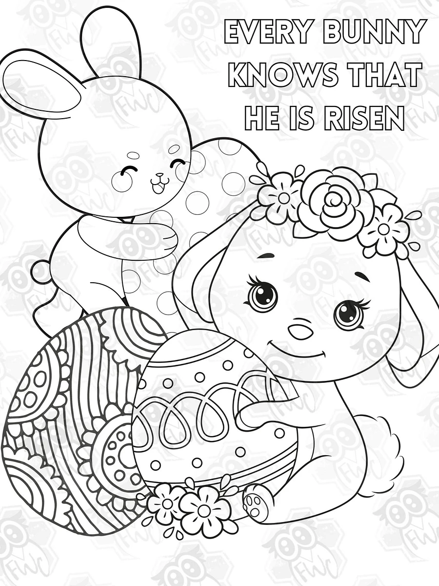 4 Pack Cute Easter Printable Coloring Pages product image (5)