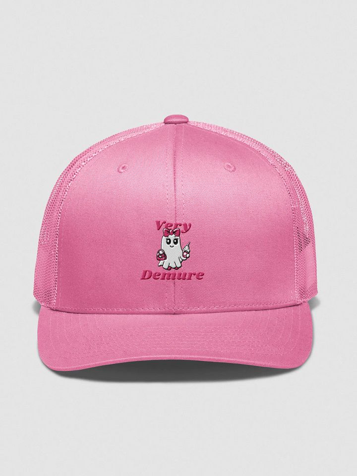 Very Demure Cute Ghost Embroidered Retro Trucker Hat product image (1)