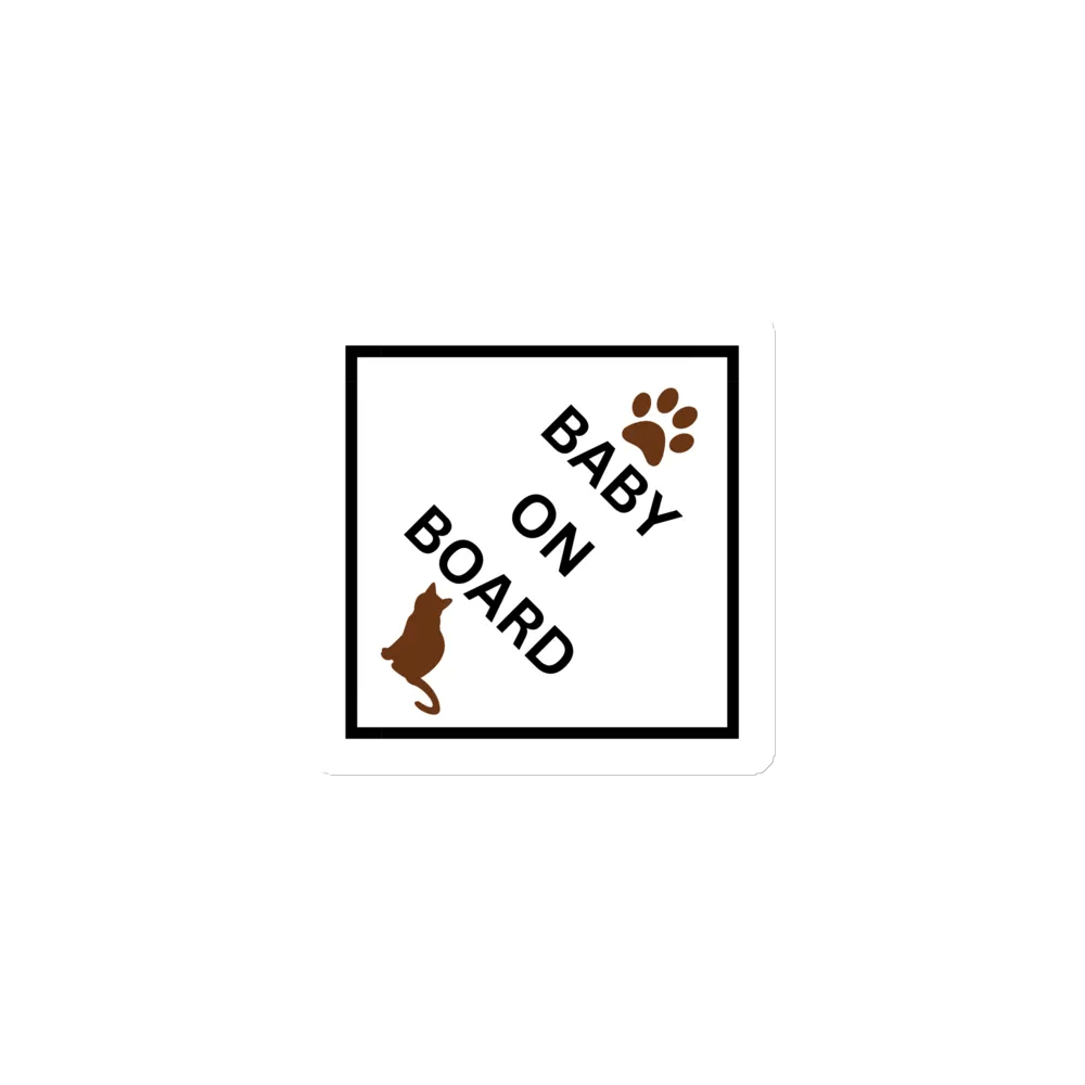 Cat Baby on Board Magnet - Ginger on White product image (1)