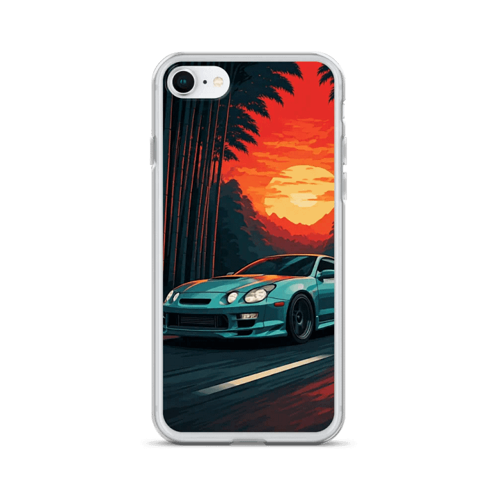 Japanese Sunset Car Scene iPhone Case product image (1)