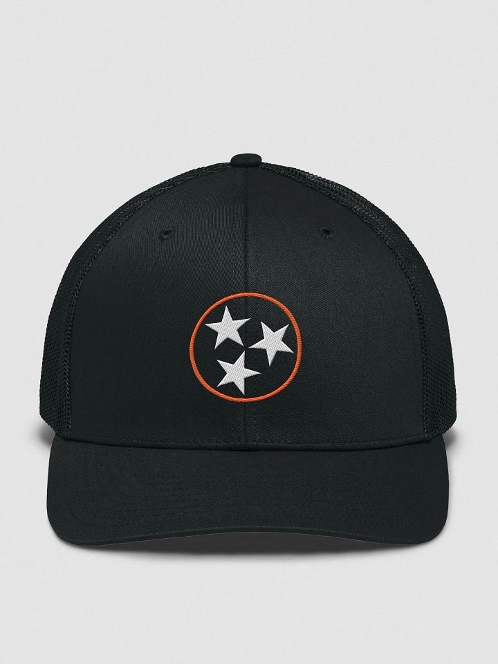 Orange and White Tri Star Trucker Hat product image (1)