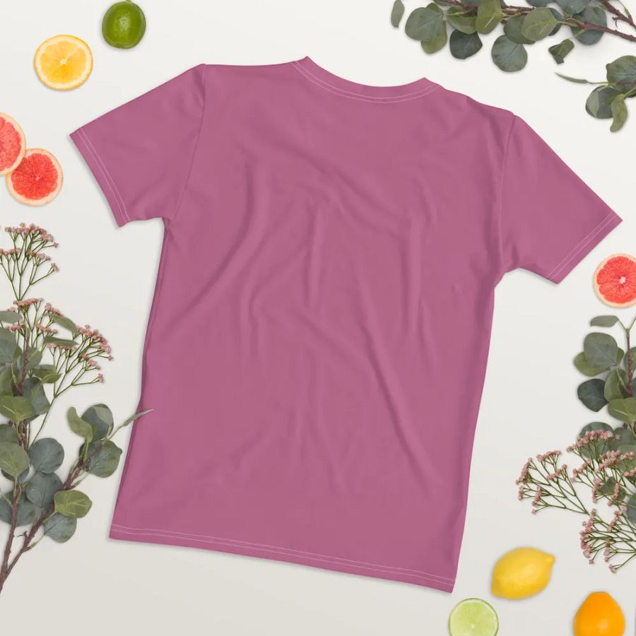 Plain Medium Dark Carnation Pink True Summer Women's Crewneck Polyester Heavyweight Premium T-Shirt by Treasure Pie product image (12)