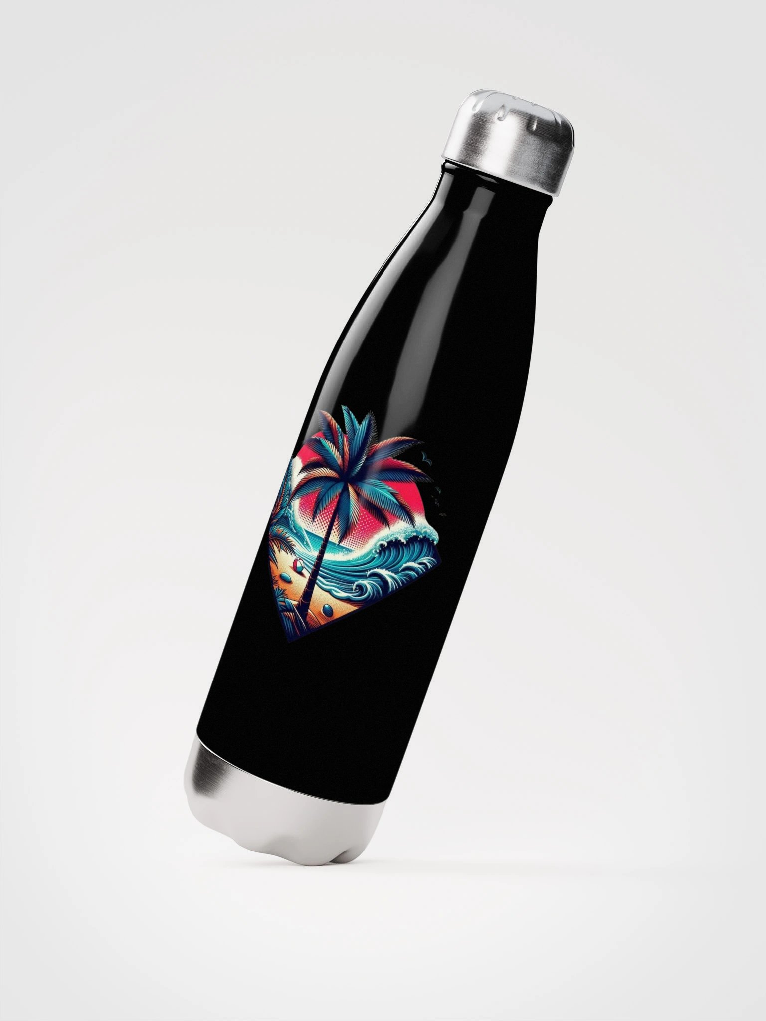 Tropical Sunset Stainless Steel Water Bottle product image (2)