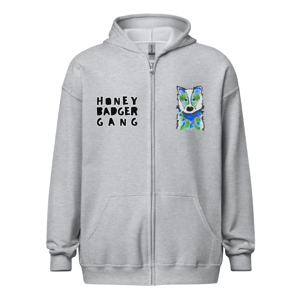 Honey Badger Gang Zip Up Hoodie product image (1)