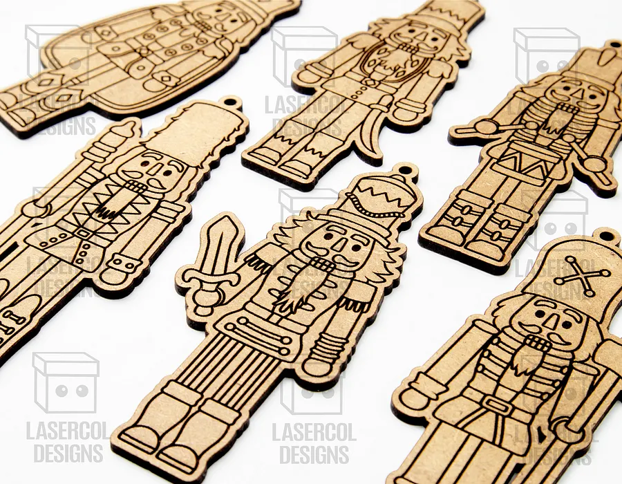 Christmas Nutcrackers Ornaments (6 Styles) - Laser Cut Files product image (7)