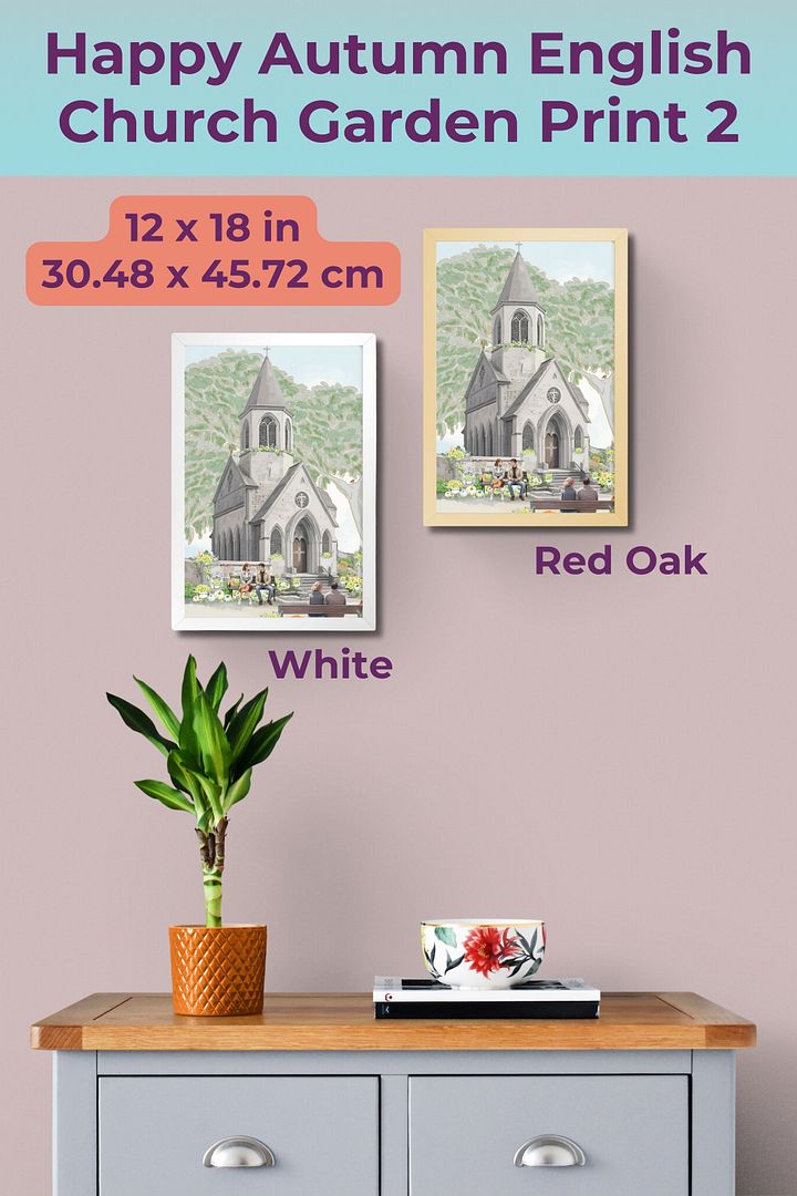 Happy Autumn English Church Garden Print 2 product image (1)