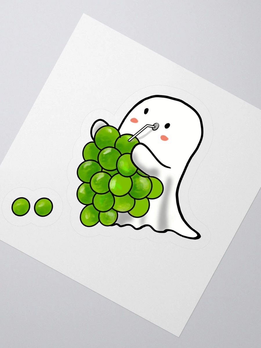 Grape-Eating Ghost Kiss Cut Stickers product image (8)