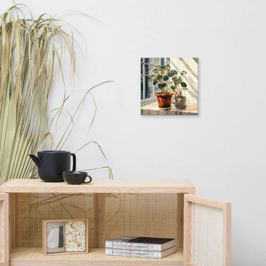 Art2401-10 Potted Plants Still Life - Canvas Print - sm product image (6)