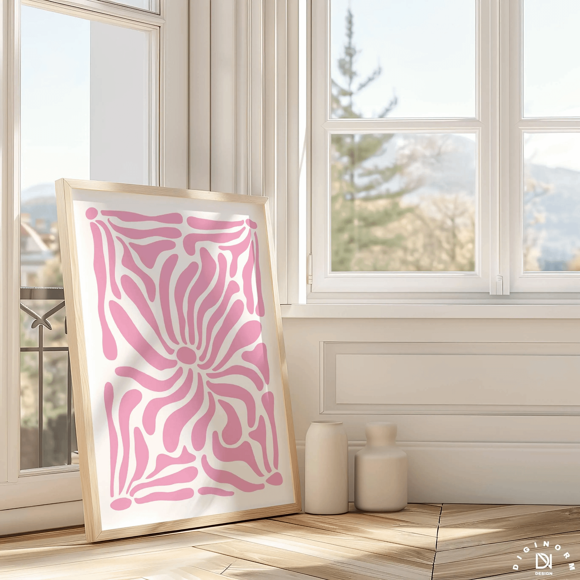 Soft Pink Wall Art Set of 2 Prints, Matisse Flower Print product image (7)