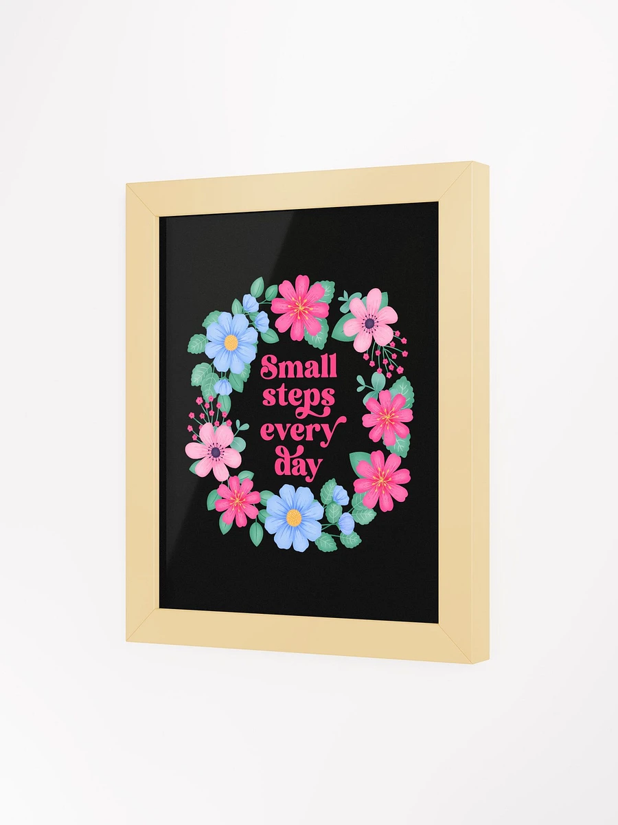 Small steps every day - Motivational Wall Art Black product image (3)
