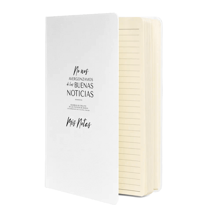 'No nos avergonzamos de las buenas noticias' Hardcover Notebook product image (12)