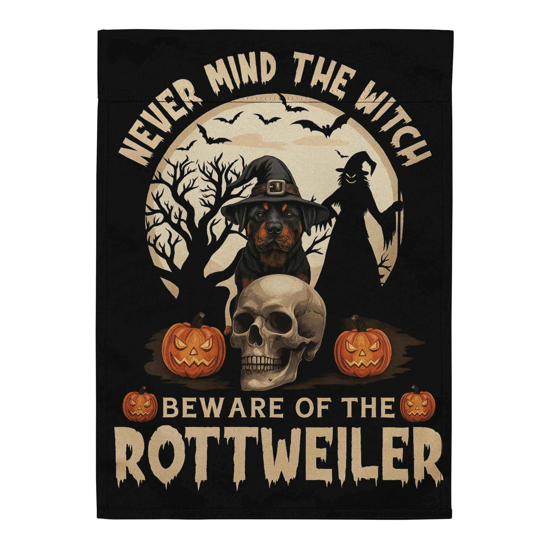 Beware of the Rottweiler Halloween Garden Flag product image (2)