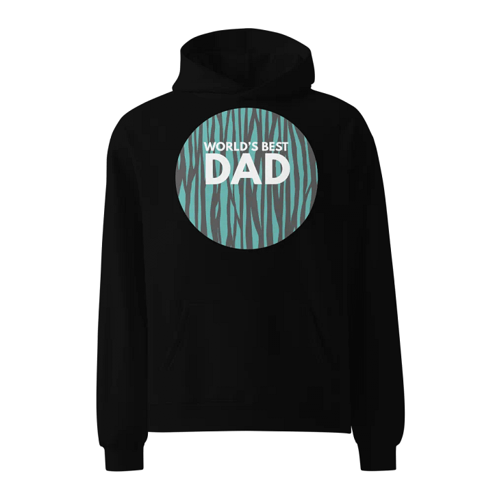 World's Best Dad Teal Stripe eco Hoodie product image (1)