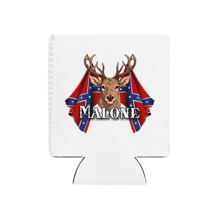 "Malone" Last Name Rebel Redneck Deer - Coozie product image (1)