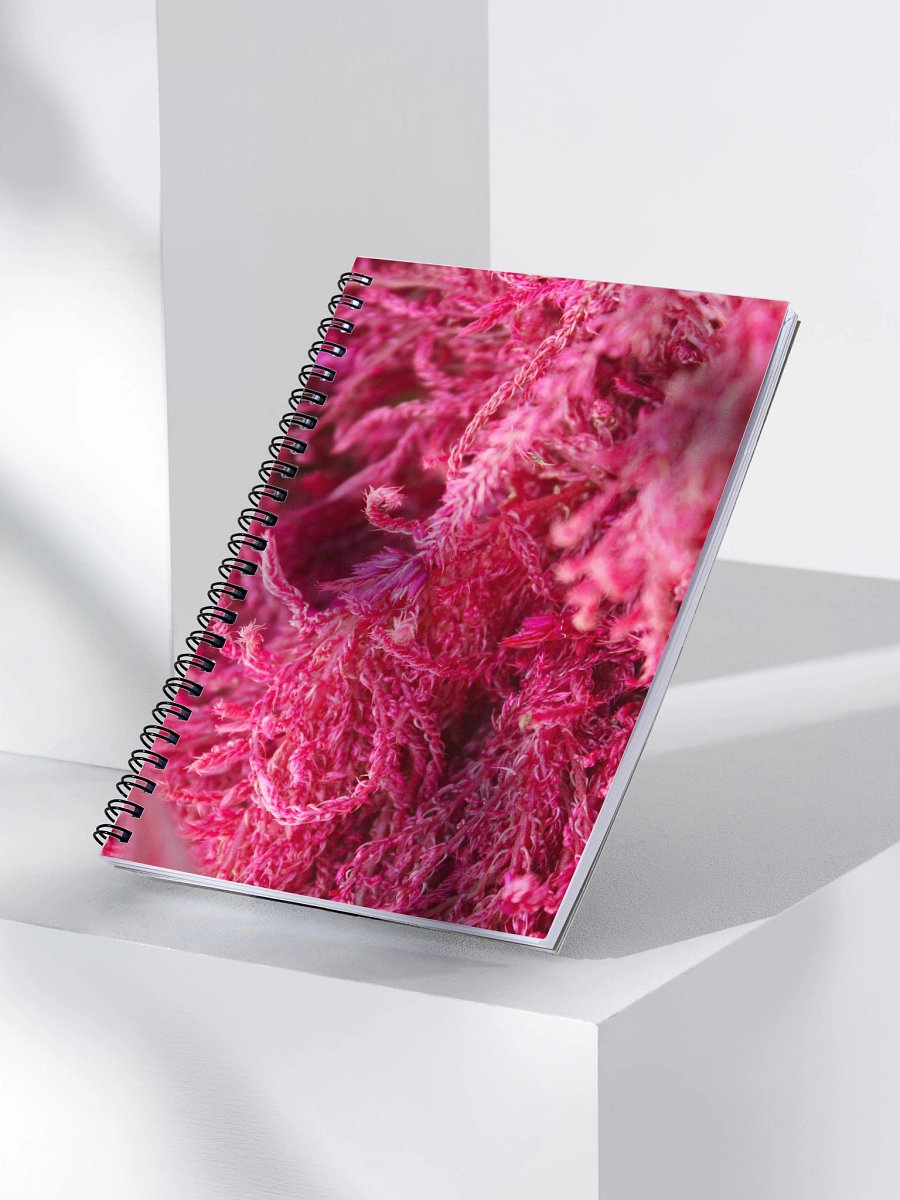 Pink Fluffy Botanical Spiral Notebook product image (3)