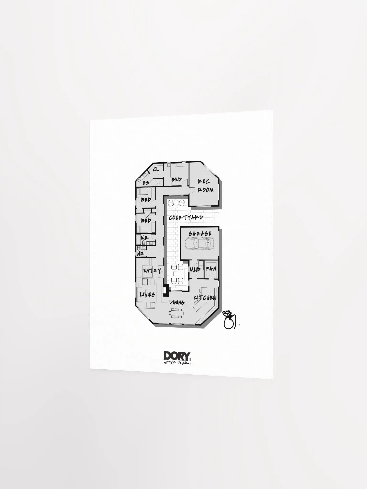 Alphabet Floor Plan Poster - G product image (2)